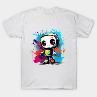 Cute cartoon Robot. Funny cyborg. T-Shirt